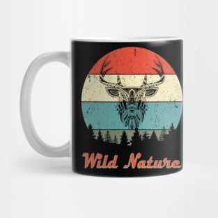 Wild Nature Deer Abstract Sunset Mug